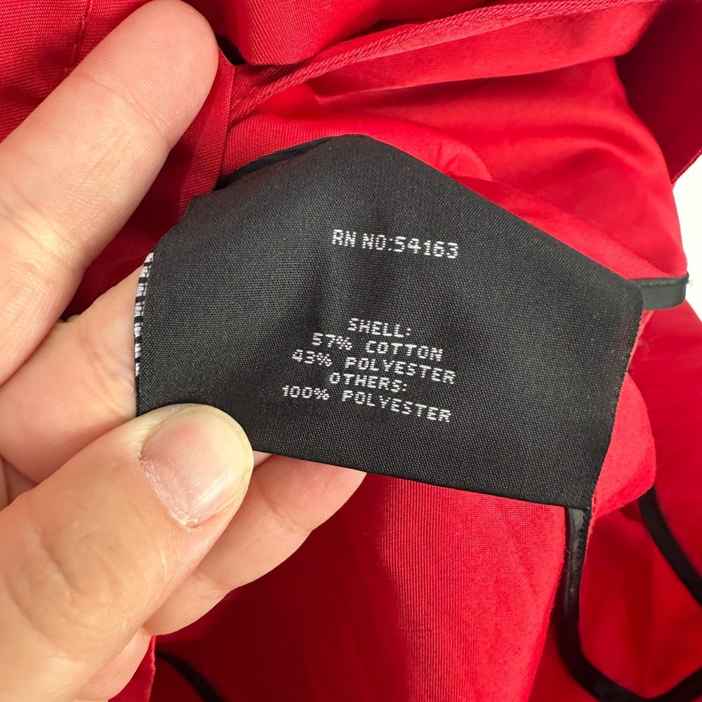 Marc New York Andrew Marc Red Jacket L Moto Trench Minimalist Chic Designer NWT - Picture 7 of 9
